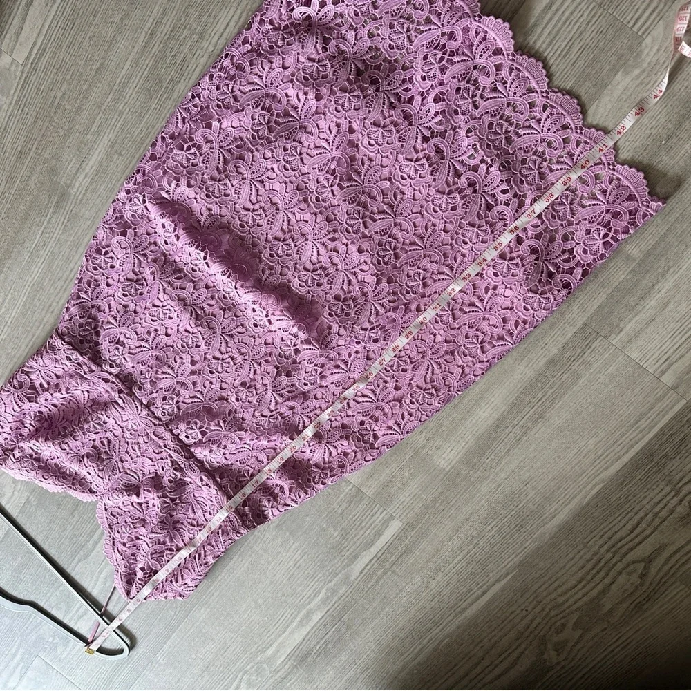 J. Crew Lavender Lace Midi Fitted Dress 8 - Picture 13 of 13